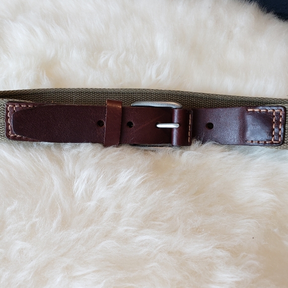 Leather & Canvas Khaki Belt 28" Legnth - Picture 8 of 8